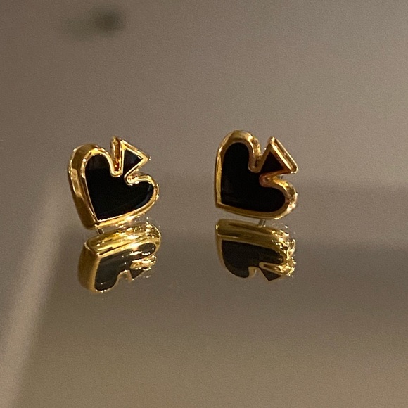 NEW ♠️ KATE SPADE SIGNATURE Earrings in gold and black
